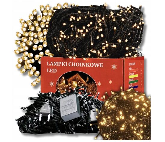 Kalėdinė girlianda 300LED girlianda, 21m. ilgio, šiltai balta